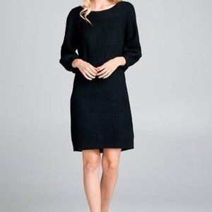 Black sweater dress